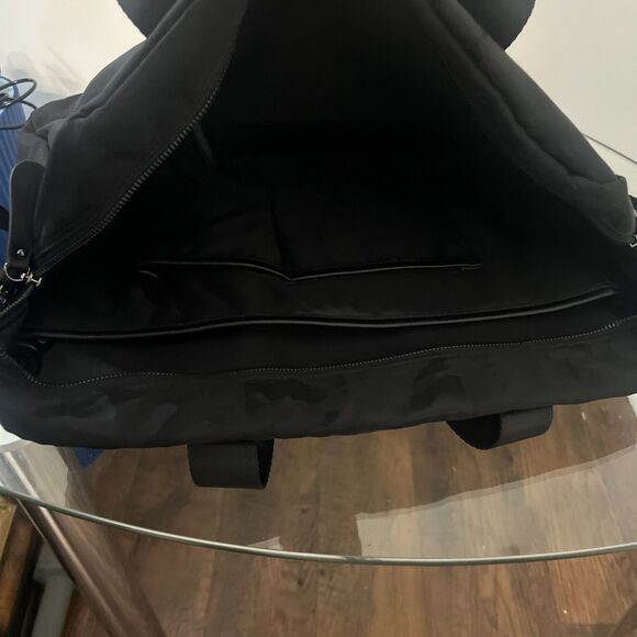 Seven91 Black Quilted Laptop Tote Shoulder Bag Camo Pattern - Picture 7 of 9